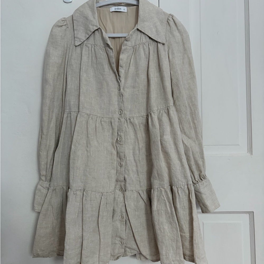 DISSH eloise natural linen mini dress - Picture 10 of 16